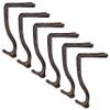 Lulu Decor,100% Cast Iron 8" Stocking Holder for mantle Holds Up to 9 lbs Low Profile Design with Rubber Grip Ideal for Christmas Stockings Garland Holder Simple Natural Branch antler shape (Set of 6) view 1