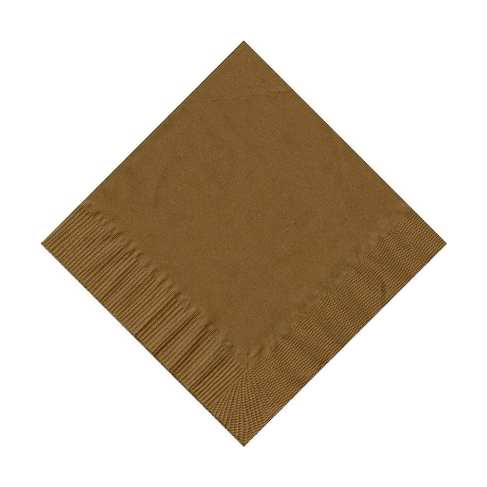 100 Personalized 2 Ply Wedding Cocktail/Beverage Napkins (Gold)