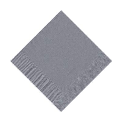 100 Personalized 2 Ply Wedding Cocktail/Beverage Napkins (Silver)