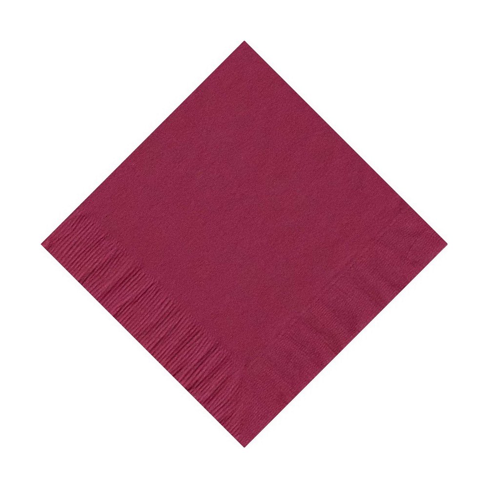 100 Personalized 2 Ply Wedding Cocktail/Beverage Napkins (Burgundy)
