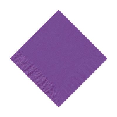 100 Personalized 2 Ply Wedding Cocktail/Beverage Napkins (Amethyst)