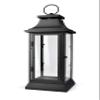 Serene Spaces Living Black Metal Hurricane Lantern with Clear Glass  15" Tall, 5" Square. Versatile Hanging/Tabletop Candle Holder for Weddings, Parties, Indoor & Outdoor Home dcor. view 1