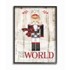 Stupell Industries Joy to The World Quote with Christmas Nutcracker view 1