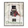 Stupell Industries Merry Christmas Holiday Phrase Winter Nutcracker Wall Art, 16x20, Tan view 1