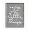 Stupell Industries Enjoy The Little Things Phrase with Distressed Grey Detail view 1
