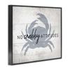 Stupell Industries No Crabby Attitudes Pun Rustic Nautical Animal Wall Art, 16x20, Off- White view 3