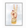 Designer Peace Hand Sign with Golden Accessories view 1
