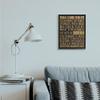 Stupell Industries Man Cave Rules with Rustic Distressed Text Wall Art, 16 x 20, Black view 2