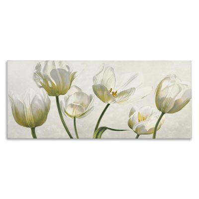 Stupell Industries Soft White Blooming Tulip Petals Floral Details Wall Art, 17x40