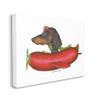 Stupell Industries Dachshund Flying in Weenie Mobile Playful Plane Illustration Wall Art, 16 x 20, White view 1
