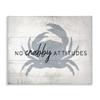 Stupell Industries No Crabby Attitudes Pun Rustic Nautical Animal Wall Art, 24x30, Off- White view 1