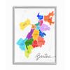 Stupell Industries Colorful Map of Boston Massachusetts by Neighborhood view 1