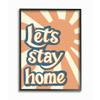 Stupell Industries Let's Stay Home Summer Sun Blue Orange Quote Wall Art, 16 x 20 view 1
