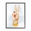 Designer Peace Hand Sign with Golden Accessories view 1