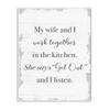Stupell Industries We Work Together in The Kitchen Funny Couple Phrase view 1