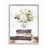 Stupell Industries Delicate White Florals on Parisian Bookstack view 1