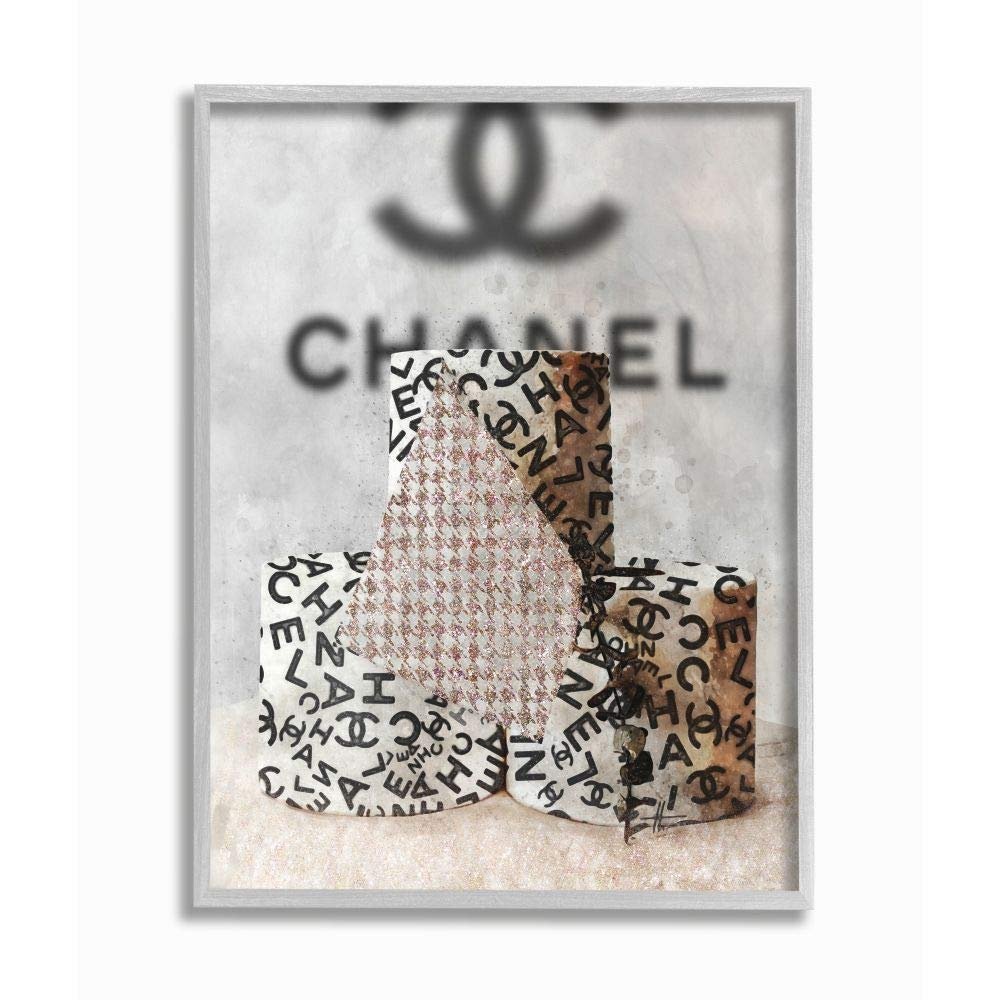 Stupell Industries Fashion Forward Toilet Paper Designer Detail Wall Art, 16 x 20, Off- White
