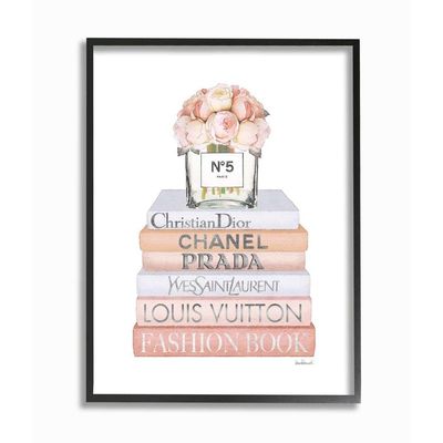 Delicate Pink Roses and Iconic Fashion Style Bookstack