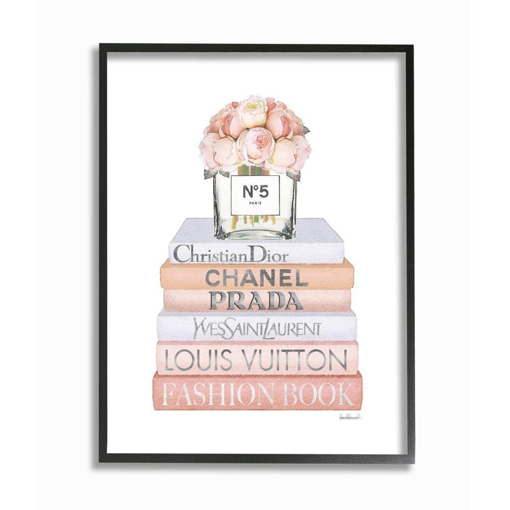 Delicate Pink Roses and Iconic Fashion Style Bookstack