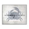 Stupell Industries No Crabby Attitudes Pun Rustic Nautical Animal Wall Art, 16x20, Off- White view 1