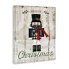 Stupell Industries Merry Christmas Holiday Phrase Winter Nutcracker Wall Art, 36 x 48, Tan view 3