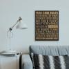 Stupell Industries Man Cave Rules with Rustic Distressed Text Wall Art, 24 x 30, Black view 2