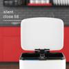happimess HPM1005C Marco Rectangular 10.5-Gallon Double Bucket Garbage Can with Soft-Close Lid, White view 4
