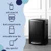 happimess HPM1005B Marco Rectangular 10.6-Gallon Double Bucket Trash Can with Soft-Close Lid, Fingerprint Resistant, Modern, Minimalistic for Home, Kitchen, Office, Bathroom, Black view 3