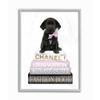 Stupell Industries Black Puppy with Pink Bow on Glam Book Stack view 1