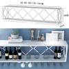 Wine Rack Bar Unit Floating Shelves Wall-Mounted Inverted Wine Glass Rack Multifunctional Iron Bottle Holder Simple Hanging Goblet Rack with Partitions view 2