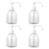 EXCEART 4pcs Transparent Plastic Hand Bottles Pump Dispenser for Refillable Gel Containers Lightweight and Easy to Use for Liquid Soaps and Lotions view 1