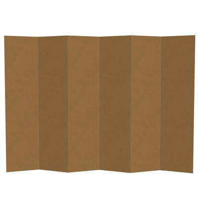 6 ft. Tall Brown Temporary Cardboard Folding Screen - 6 Panel