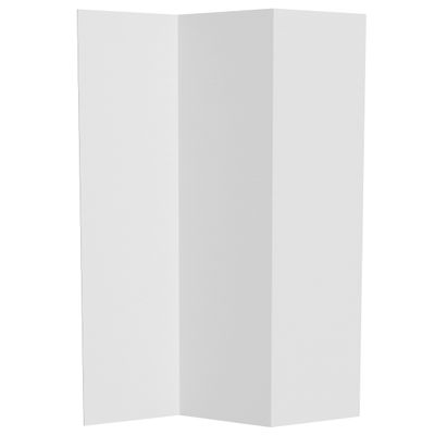 6 ft. Tall White Temporary Cardboard Folding Screen - 3 Panel