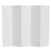 6 ft. Tall White Temporary Cardboard Folding Screen - 5 Panel view 1