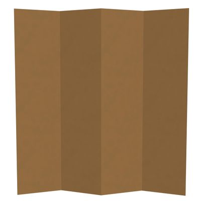 6 ft. Tall Brown Temporary Cardboard Folding Screen - 4 Panel