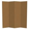 6 ft. Tall Brown Temporary Cardboard Folding Screen - 4 Panel view 1