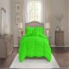 BedDecor 3 Piece Ruched Pattern Duvet Set with Zipper & Corner Ties 100% Egyptian Cotton 500 Thread Count Premium Hotel Quality Decorative Bedding(Full/Queen, ParrotGreen) view 1