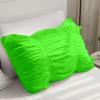 BedDecor 3 Piece Ruched Pattern Duvet Set with Zipper & Corner Ties 100% Egyptian Cotton 500 Thread Count Premium Hotel Quality Decorative Bedding(Full/Queen, ParrotGreen) view 4