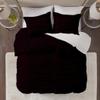 BedDecor 3 Piece Ruched Pattern Duvet Set with Zipper & Corner Ties 100% Egyptian Cotton 500 Thread Count Premium Hotel Quality Decorative Bedding(Twin/TwinXL, Wine) view 3