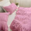 BedDecor 3 Piece Ruched Pattern Duvet Set with Zipper & Corner Ties 100% Egyptian Cotton 500 Thread Count Premium Hotel Quality Decorative Bedding(King/California King, Pink) view 4
