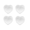 XinHuiGY Ceramic Heart Shape Sauce Dish,Multipurpose Mini Seasoning Dishes Sushi Dipping Bowl Appetizer Plates Serving Dish Saucers Bowl Love Wedding Gift (Set of 4) (White) view 1
