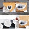XinHuiGY Ceramic Heart Shape Sauce Dish,Multipurpose Mini Seasoning Dishes Sushi Dipping Bowl Appetizer Plates Serving Dish Saucers Bowl Love Wedding Gift (Set of 4) (White) view 2