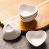 XinHuiGY Ceramic Heart Shape Sauce Dish,Multipurpose Mini Seasoning Dishes Sushi Dipping Bowl Appetizer Plates Serving Dish Saucers Bowl Love Wedding Gift (Set of 4) (White) view 3