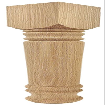Highland Manor Wood Products Farmhouse Coffee Table Leg - 18" Tall x 2 1/2" Wide (Oak) (1 Leg)