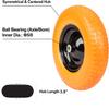16 inch 4.80/4.00-8 Flat Free Wheelbarrow Tire, 3.5" Hub Solid Foamed 5/8 Axle Cart Wheelbarrow Wheel Flat Free, 4.00-8 Airless Tire for Cart Garden Patio Use view 2