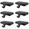 Lulu Decor Black Christmas Stocking Holders for Mantle set of 6 - Heavy Cast Iron Weighted Strong & Sturdy - Low Profile Flat Base Stocking Hooks, Simple Design for Mantle Decor Weighs 1 lb 10 oz each view 1