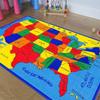Champion Rugs Kids Area Rug U.S.A. Fifty States Oceans Map Learning Carpet (8 Feet X 10 Feet) view 3
