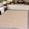 Unique Loom Outdoor Collection Area Rug - Cape Town (7' 1" x 10' Rectangle, Dark Beige/ Ivory) view 1