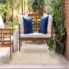 Unique Loom Outdoor Collection Area Rug - Cape Town (7' 1" x 10' Rectangle, Dark Beige/ Ivory) view 3