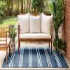 Unique Loom Outdoor Collection Area Rug - Anguilla (2' x 3' 1' Rectangle, Blue/ Ivory) view 3